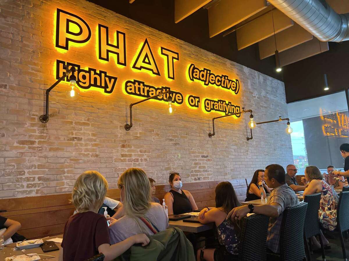 Neon signage at Phat Eatery.
