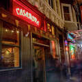 The Casanova Lounge shines bright at the corner of Valencia and 16th Street in San Francisco's Mission District on Saturday, Sept. 17, 2022.