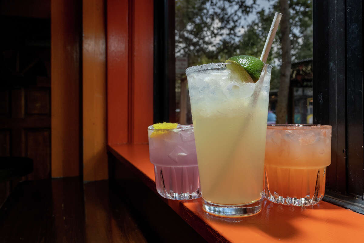 Signature cocktails at The Casanova Lounge include, left to right, the Bee's Knees, the 16oz. Mission Margarita, and the greyhound with freshly squeezed grapefruit juice, as seen early Monday evening, Sept. 19, 2022.
