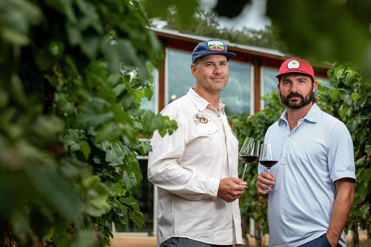 William Chris Wine Co. founders Chris Brundrett, left, and Andrew Sides formed their company through the merger of companies they owned separately.