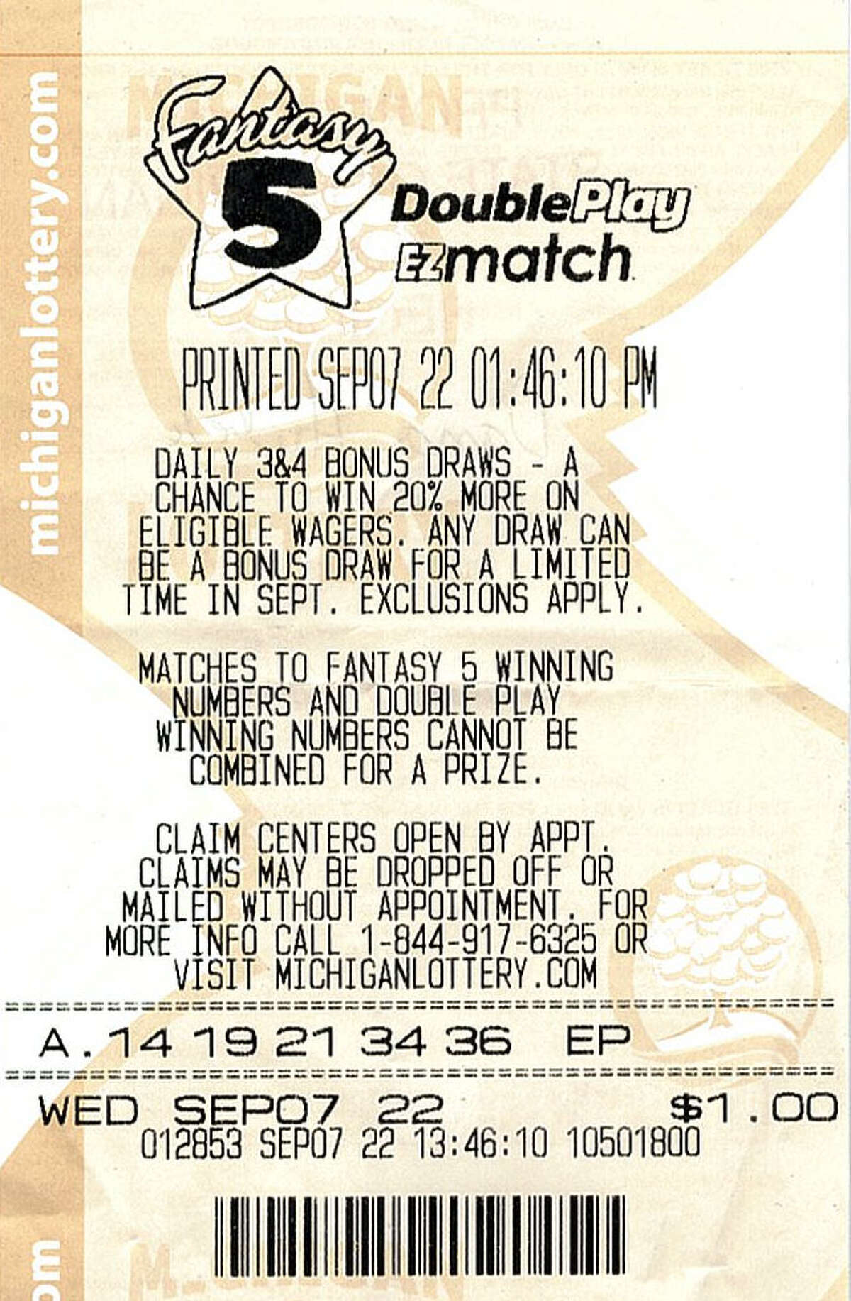 A Bay County man won more than $270,000 playing Michigan Lottery's Fantasy 5 game.