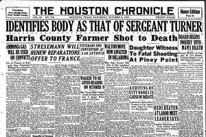 This day in Houston history, Oct. 6, 1923: Body of Army sergeant found in Greens Bayou is identified