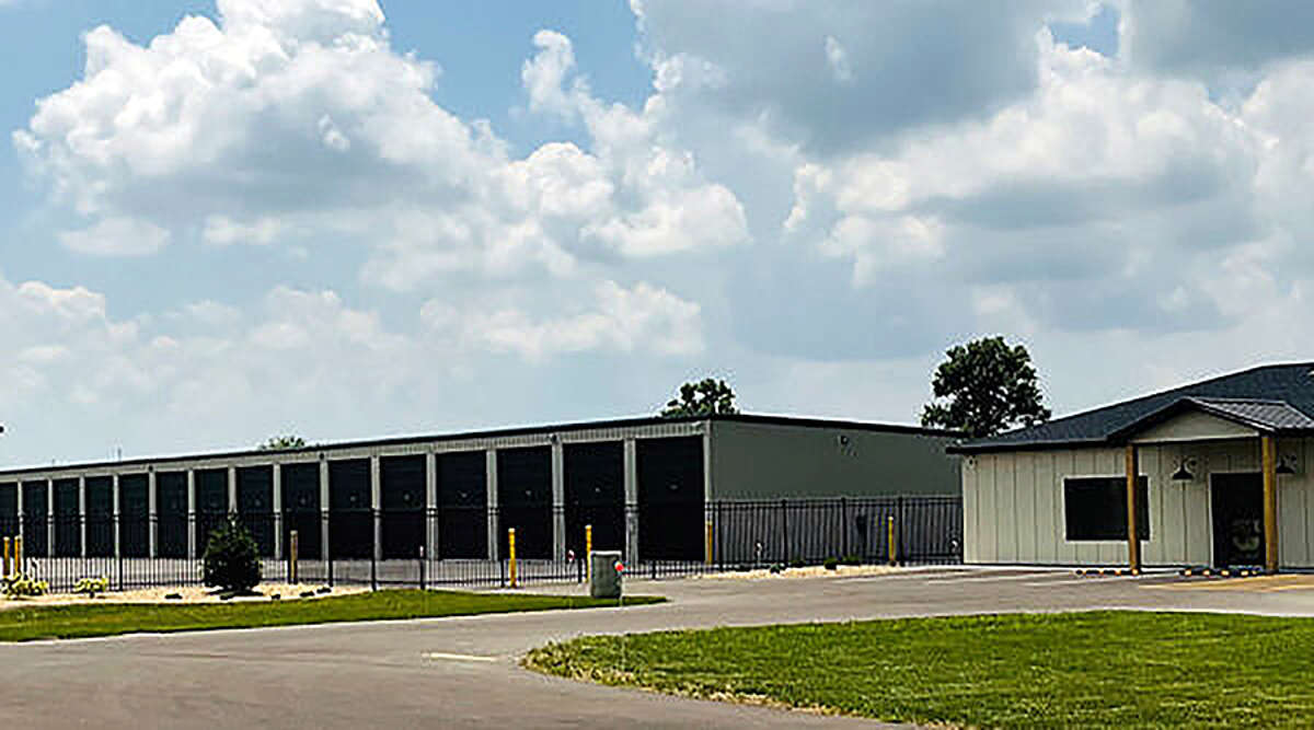 The office and some of the Mega Storage Facility bay in Glen Carbon, just across Chain of Rocks Road from its Edwardsville mini-storage facility.