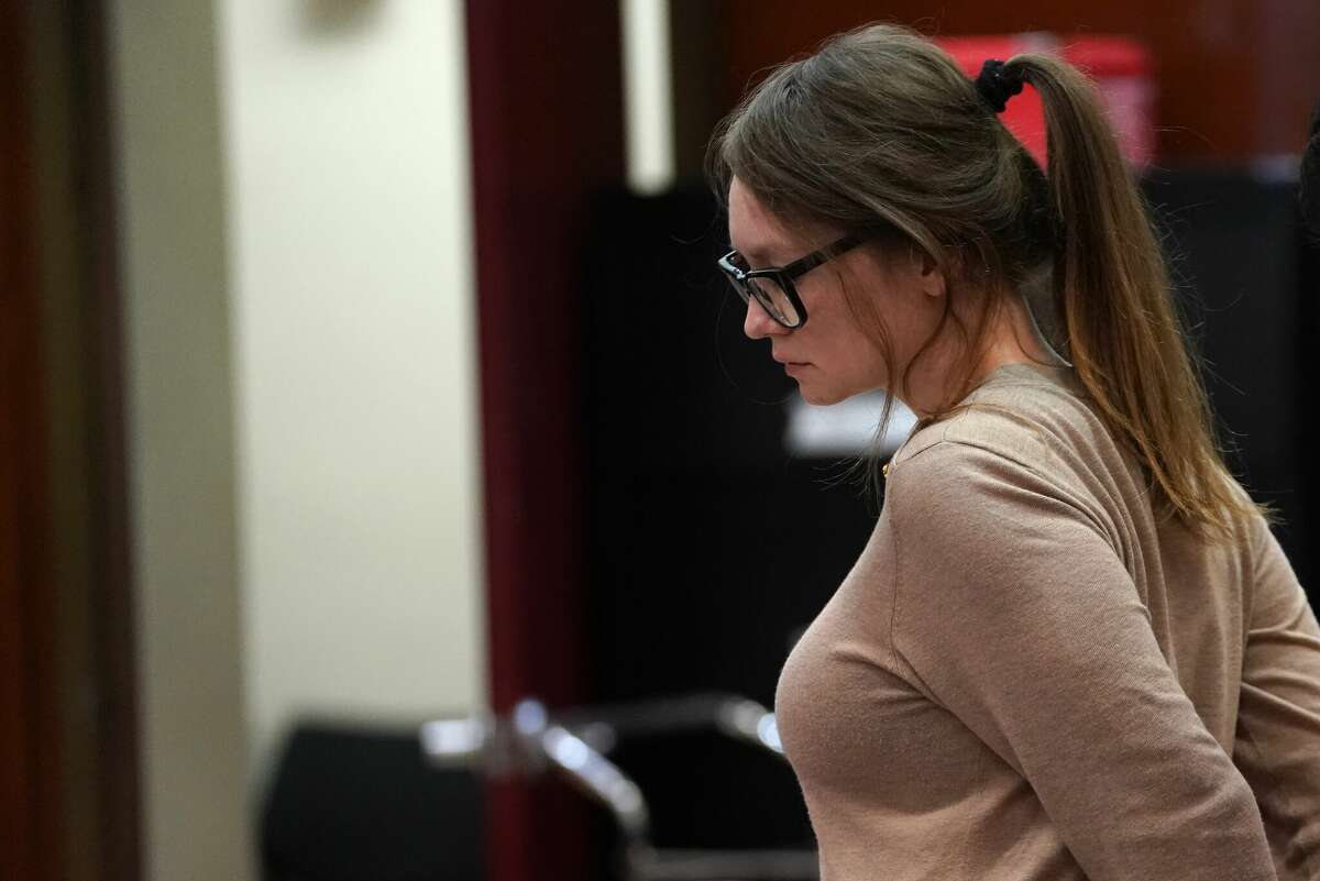 Anna Sorokin, better known as Anna Delvey, was granted release on a $10,000 bond by a U.S. immigration judge on Wednesday. She is pictured above in the courtroom during her trial at New York State Supreme Court in New York on April 11, 2019.
