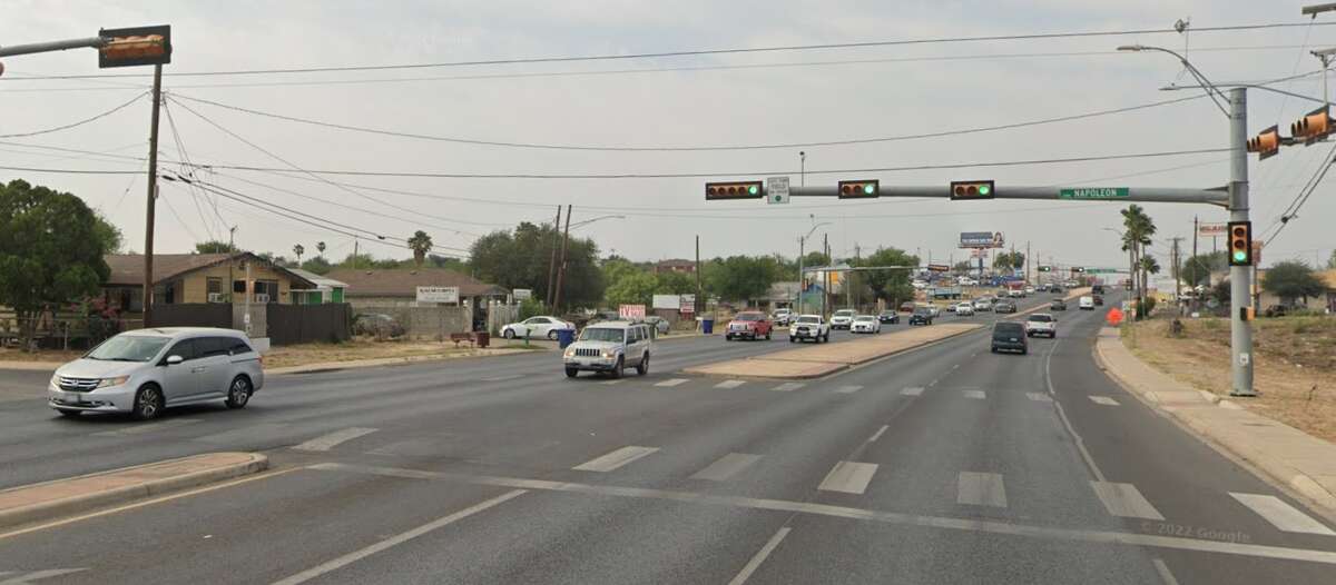 Pictured is the intersection of U.S. Highway 83 and Napoleon Street. An accident near this location Wednesday night caused the closure of all of Hwy. 83 due to downed power lines.