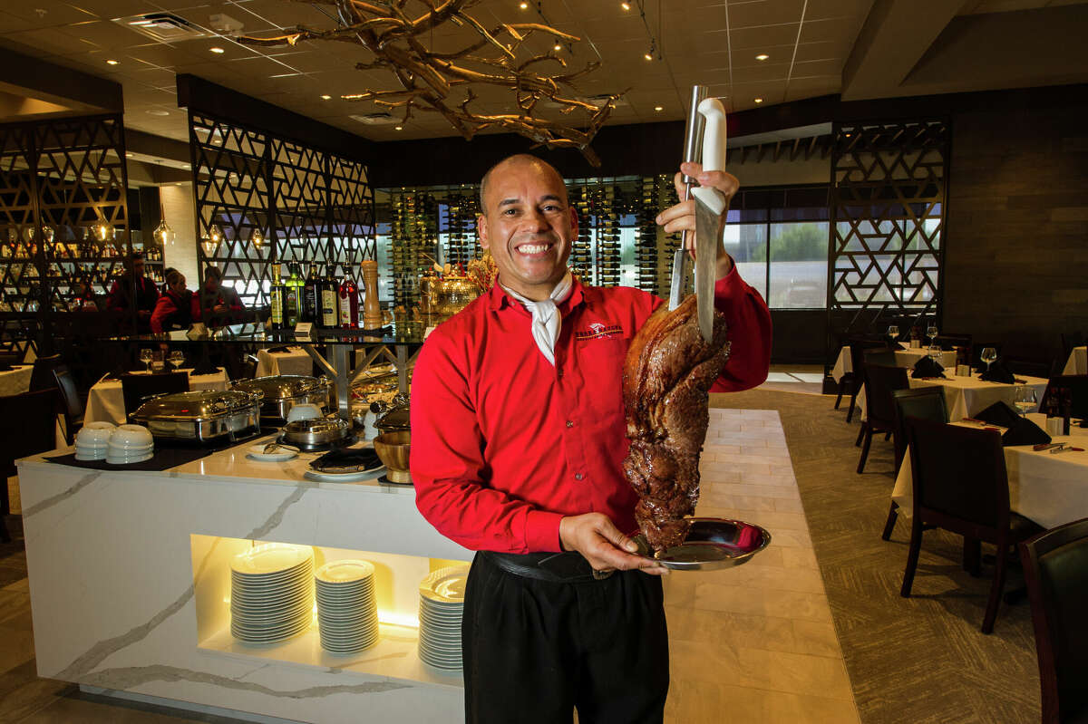 At Terra Gaucha, a Brazilian steakhouse soon to open in Stamford, meats are fire-roasted and carved tableside.