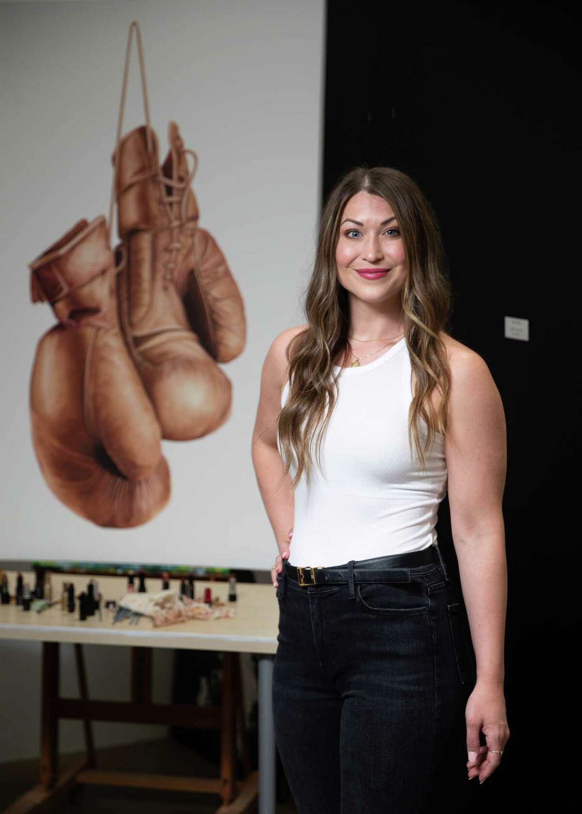 Meet the Houston artist who paints with lipstick