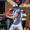 Kentucky quarterback Will Levis (7) prepares to throw a pass during a game between the Wildcats and the Ole Miss Rebels on October 1, 2022 at Vaught-Hemingway Stadium in Oxford, MS.