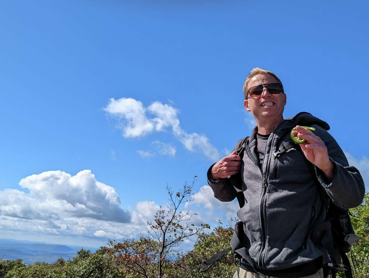 Mark Lotterhand poses near the summit on a snake-finding safari with CT Insider early autumn 2022. 