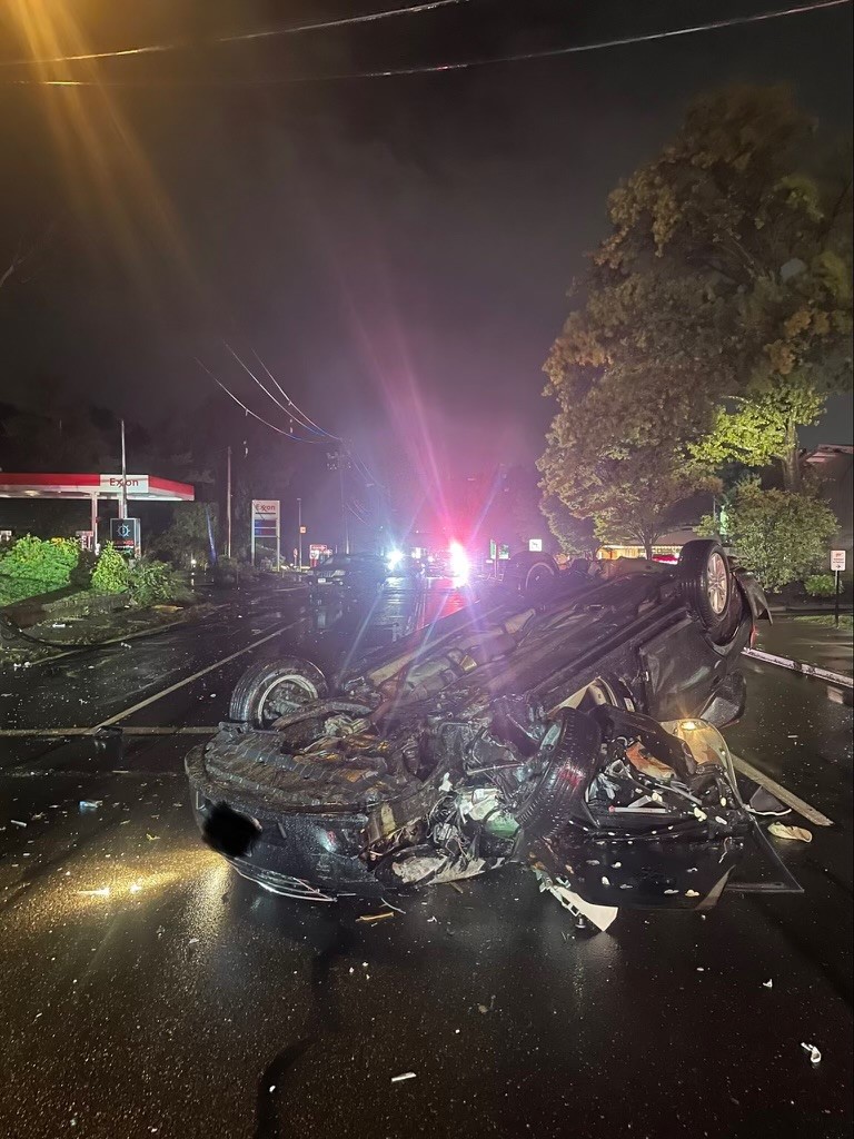 Police Crash that closed Hamden road injured driver, caused severe damage