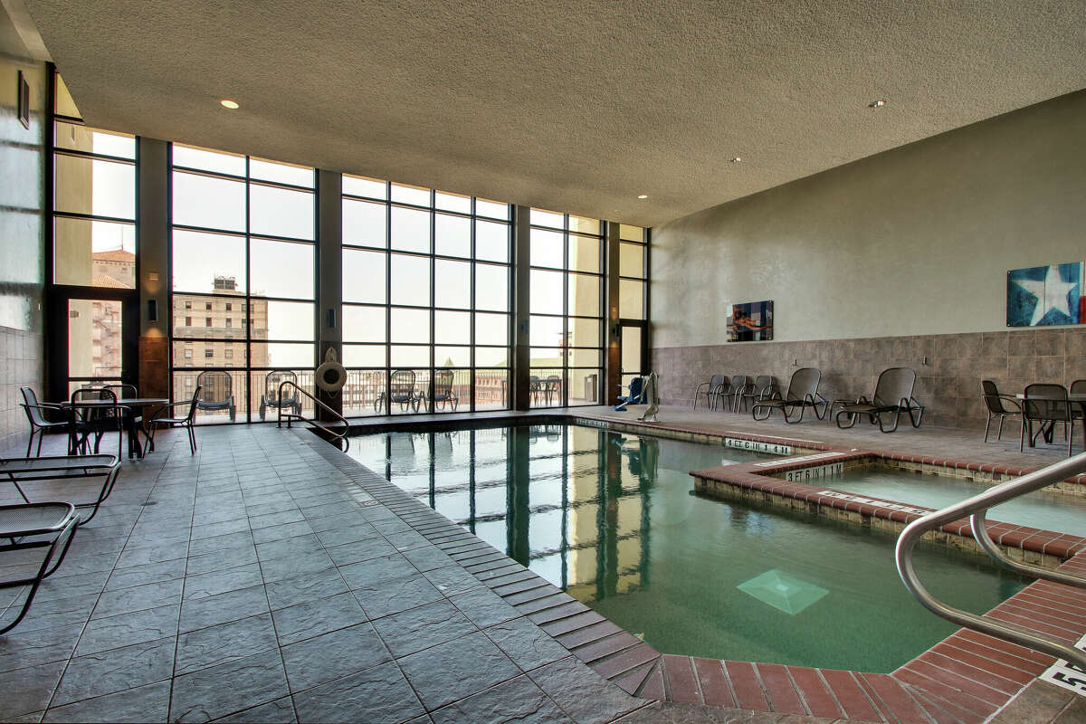 In addition to a heated outdoor pool on its 22nd-floor rooftop, the Drury Plaza Hotel San Antonio Riverwalk also has a spacious indoor pool and hot tub. This unique hotel is housed in the former home of Alamo National Bank.