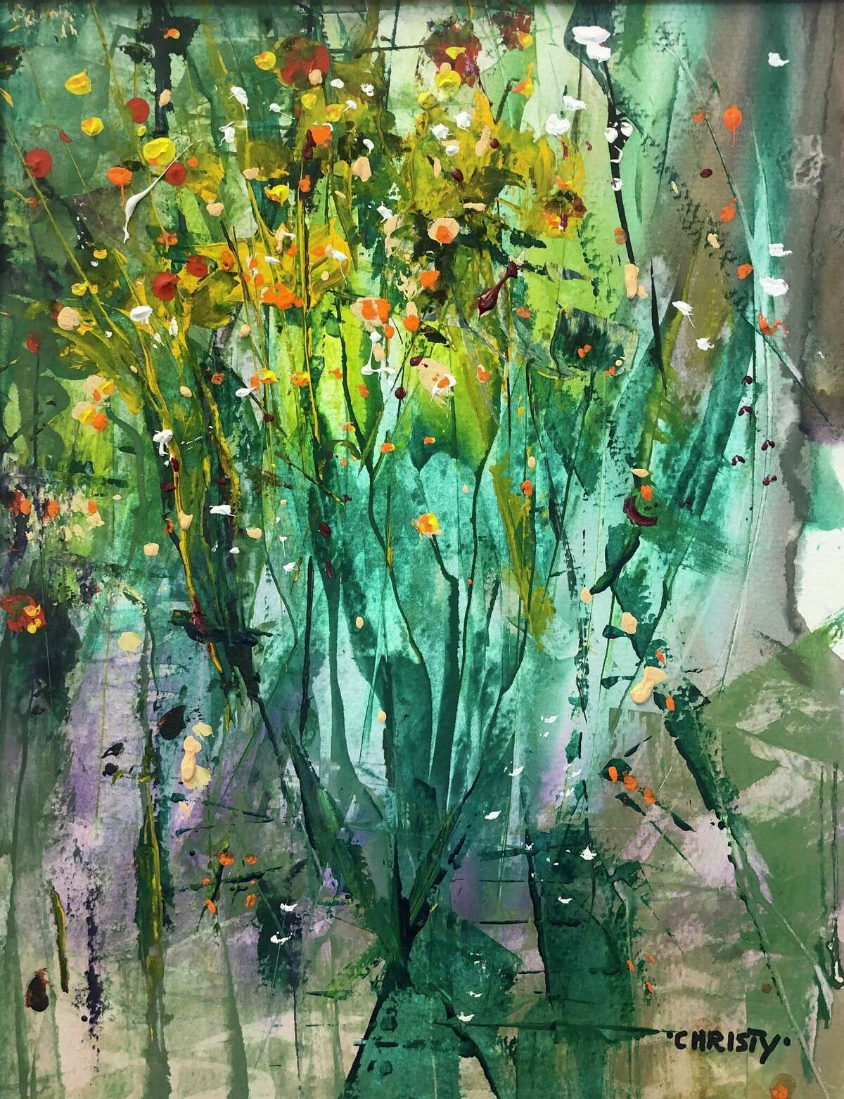Marian Christy's artwork will be on display at MoCA Westport Oct. 15 through Nov. 27. Her paintings are known for her distinct Knifed Watercolors style. 