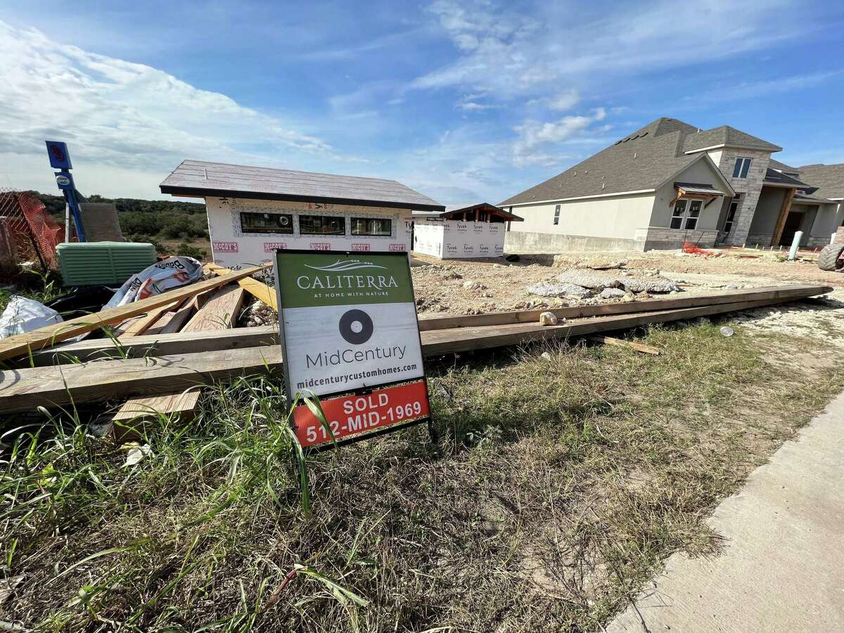 Homes are under construction Nov. 18, 2021, in the Caliterra subdivision in the Dripping Springs extraterritorial jurisdiction. The city’s development moratorium started late last year due to unprecedented and explosive homebuilding growth within the city limits and extraterritorial jurisdiction.