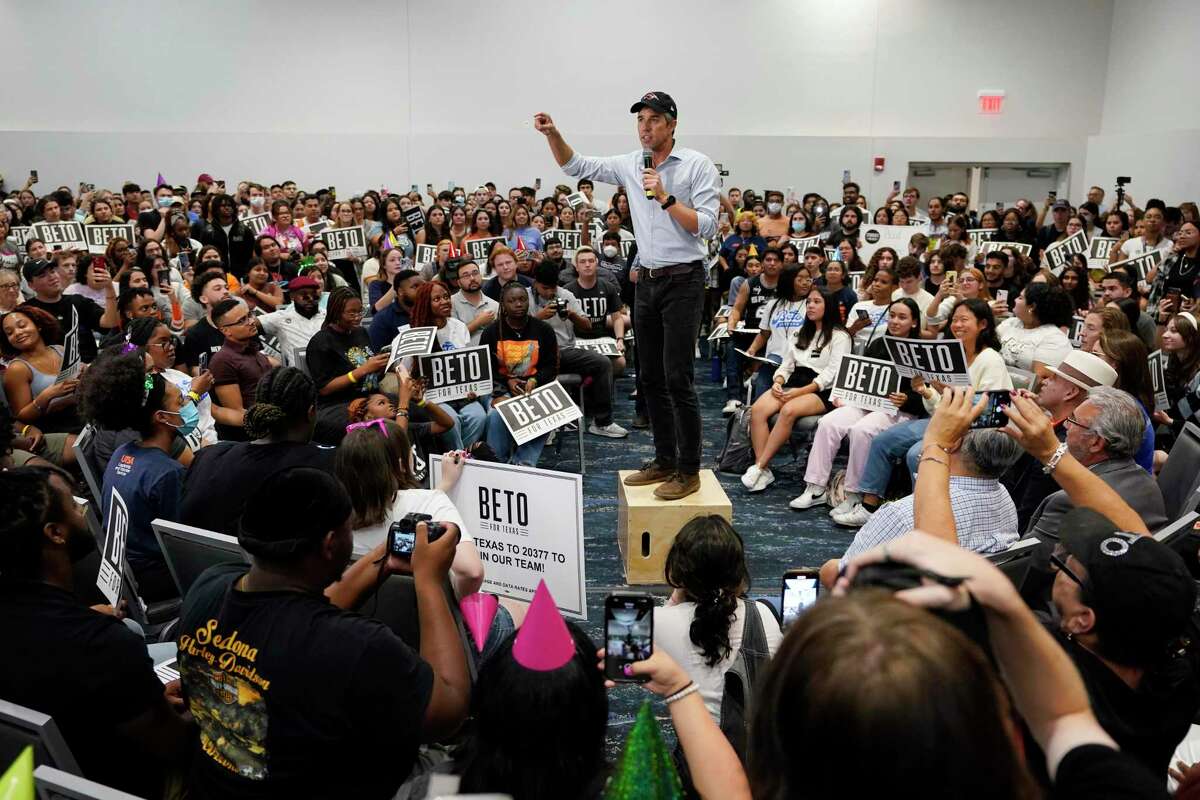 Texas Democratic gubernatorial candidate Beto O'Rourke speaks to students during a rally at University of Texas at San Antonio on Sept. 26.