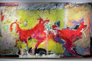 奥克兰画家玛丽·拉芙蕾丝·奥尼尔在德扬博物馆举行的边缘晚会上获奖