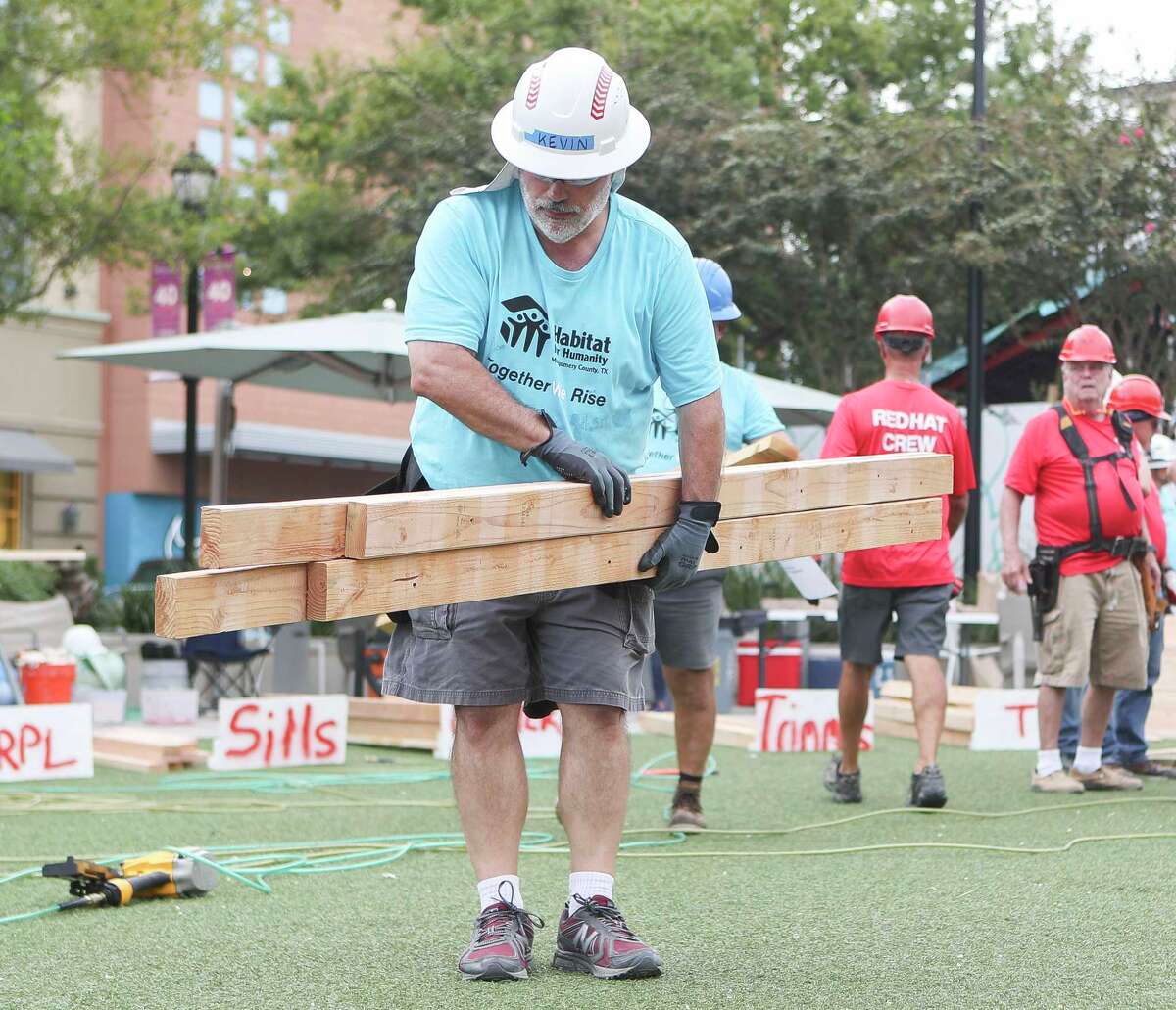Habitat for Humanity holds wall building event at Market Street in The