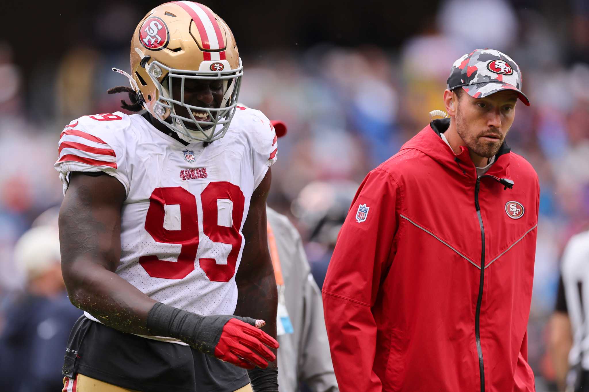 San Francisco 49ers defensive tackle Javon Kinlaw (99) is