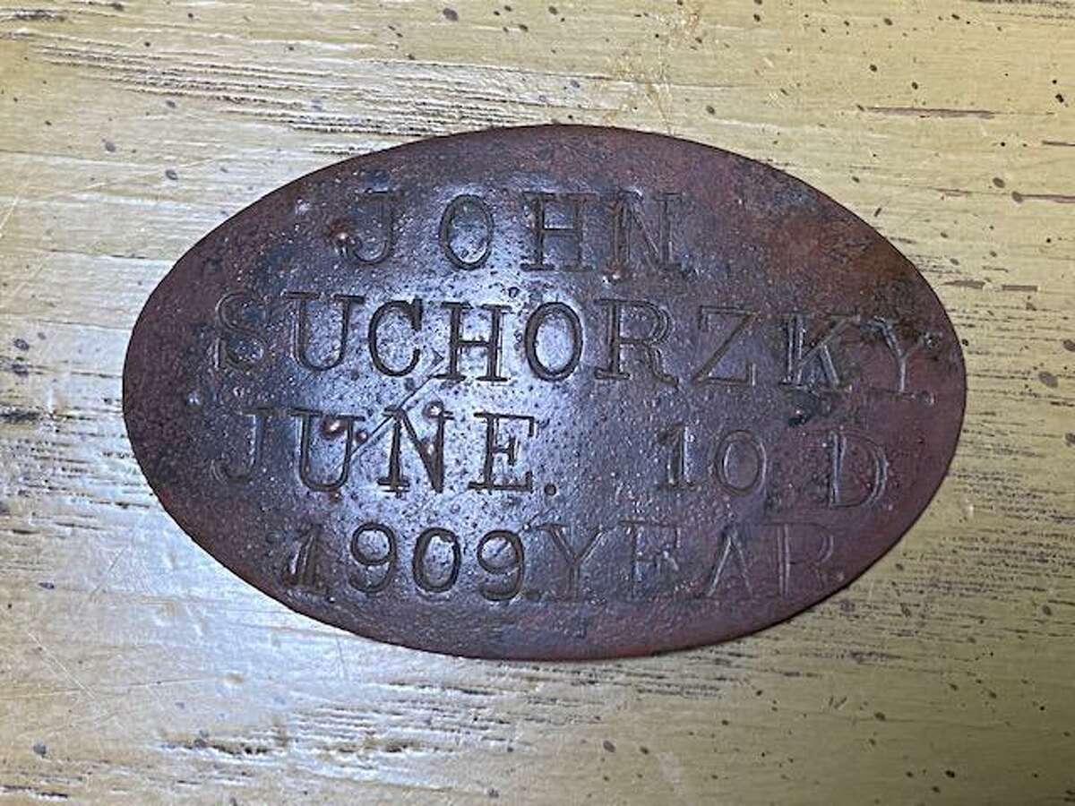 A reader using a metal detector in San Antonio found this small metal plate engraved with a name that doesn’t seem to have belonged to anyone here.