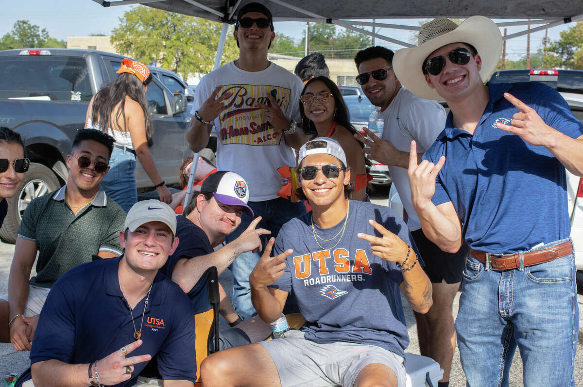 UTSA fans show up and show out at a tailgate in the Alamodome parking lot. 