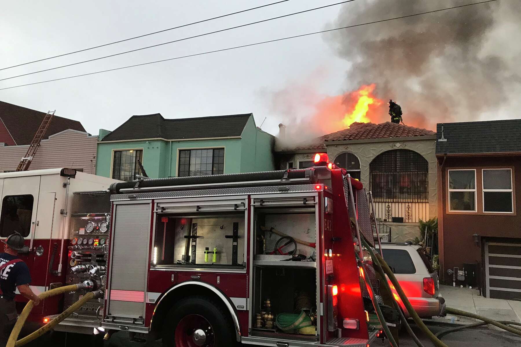 SF Fire Department: Fire burns three homes, displaces 15 people