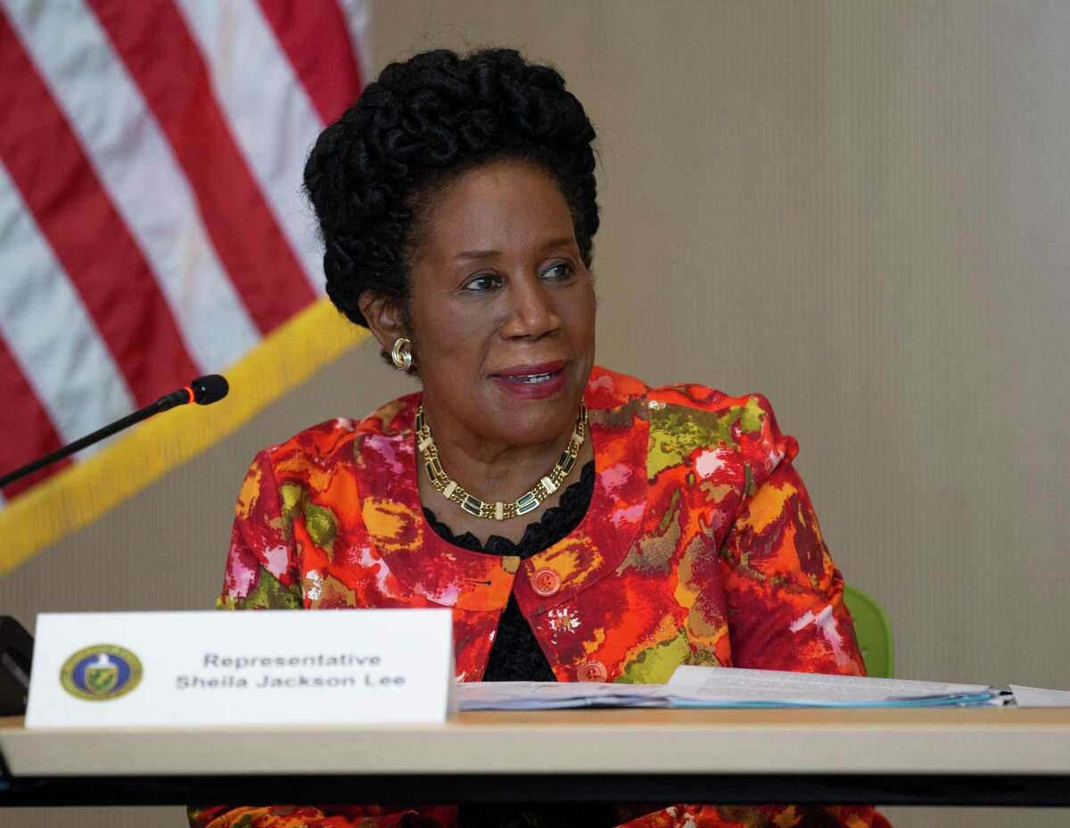 U.S. Rep. Sheila Jackson Lee speaks during a roundtable about advancing clean energy in Texas with U.S. Secretary of Energy Jennifer M. Granholm and Houston leaders Friday, May 28, 2021, at Greentown Lab in Houston.