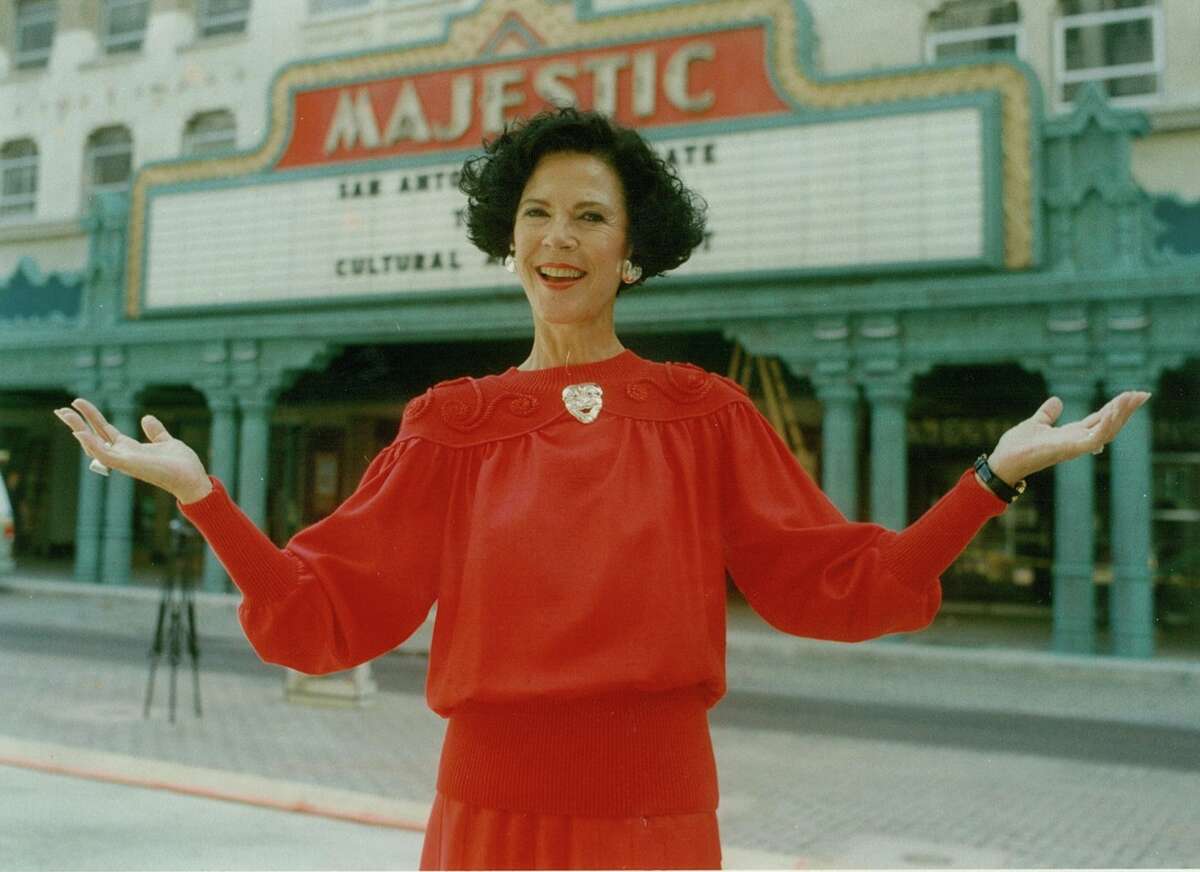 Jocelyn "Joci" Straus posed outside the Majestic Theatre while overseeing its restoration in the 1980s.