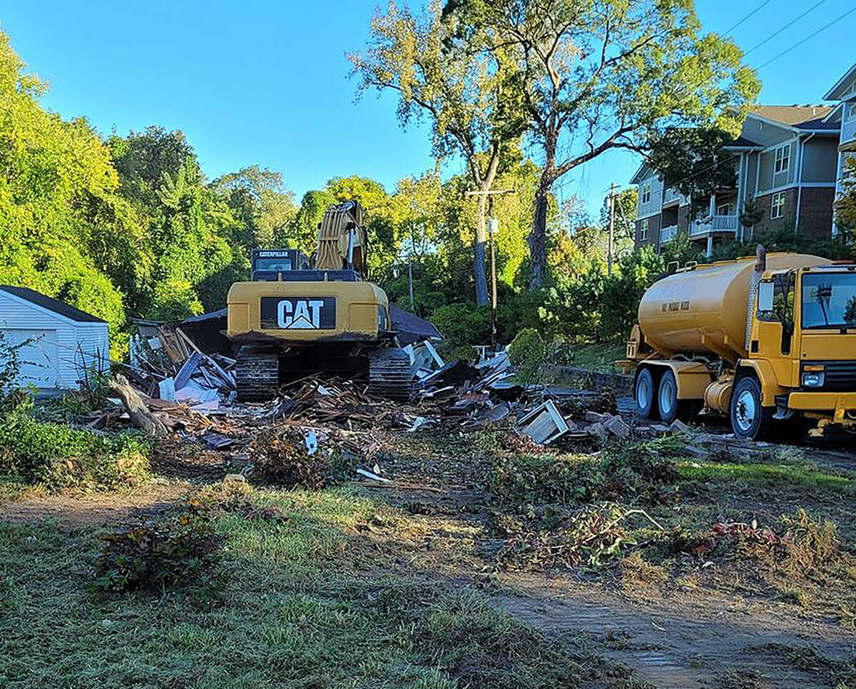 Crews demolished a home in the 600 block of Hillsboro Avenue in October to prepare for a flood control project next year. 