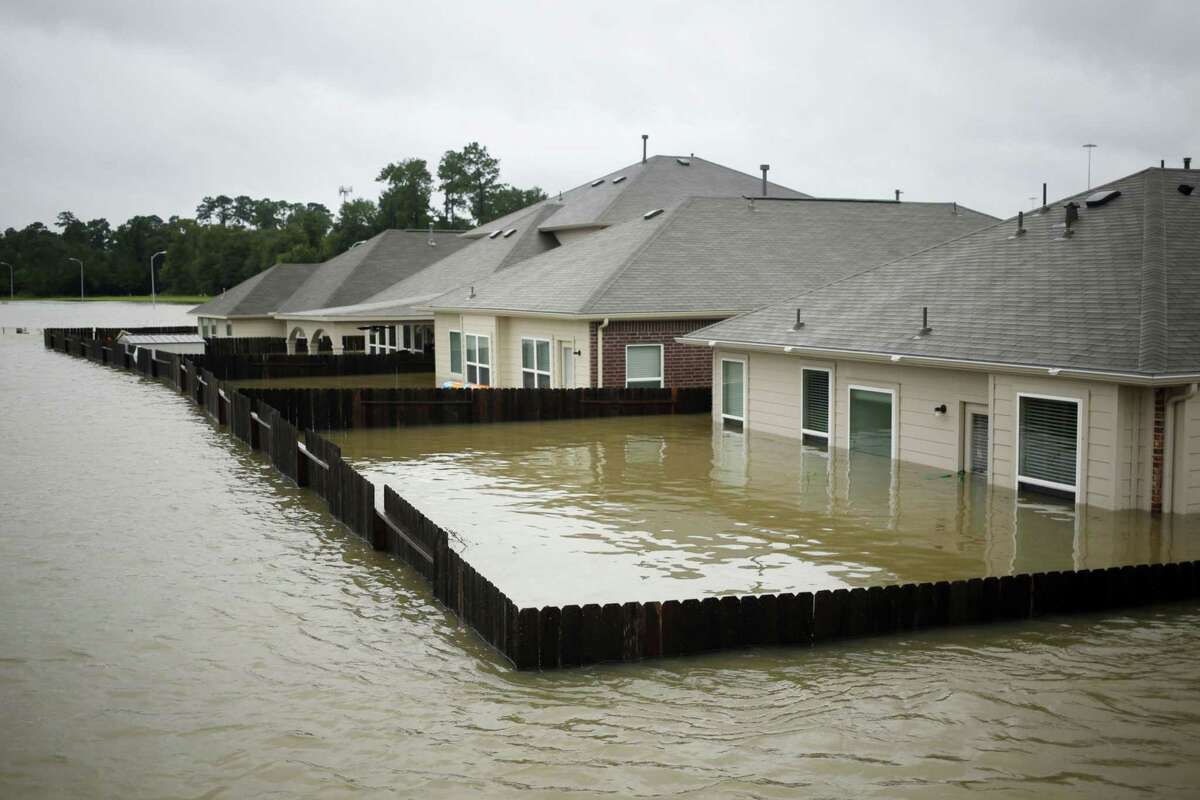 Many homes in floodwaters in Spring were flooded after Hurricane Harvey struck Texas in 2017.