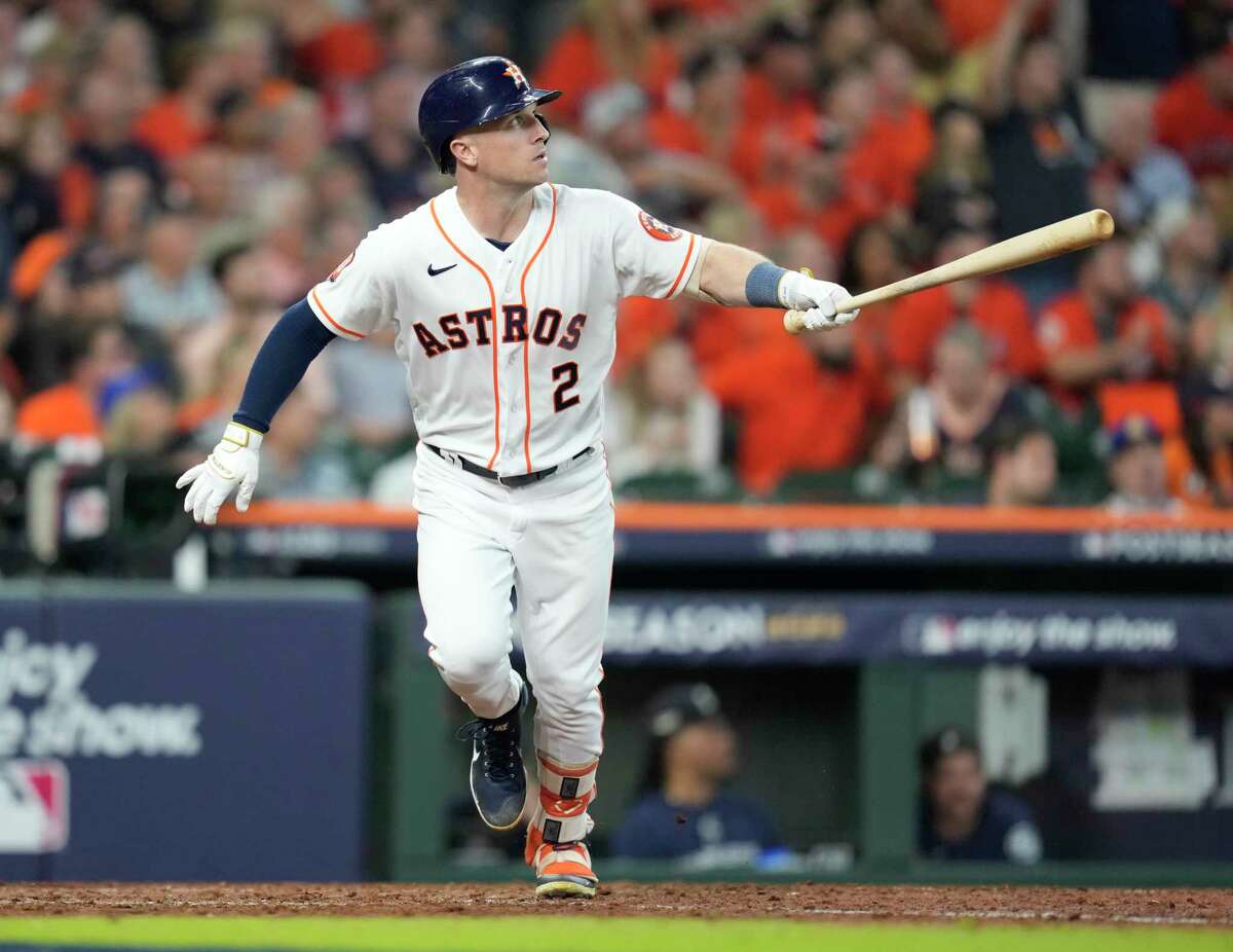 Alex Bregman 2022 Game-Used Jersey. ALDS and ALCS.