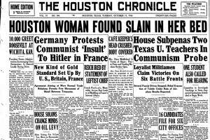 This day in Houston history, Oct. 13, 1936: A killing and a robbery on Clinton Drive