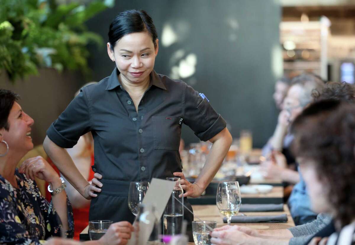 Pim Techamuanvivit in San Francisco at her restaurant Nari in 2019. The chef says she can't always accommodate celebrity diners.