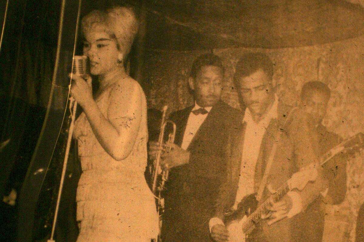 Guitar legend Curley Mays playing with Etta James at Eastwood Country Club in this photo from his scrapbook taken on Tuesday, Jan. 31, 2006. 