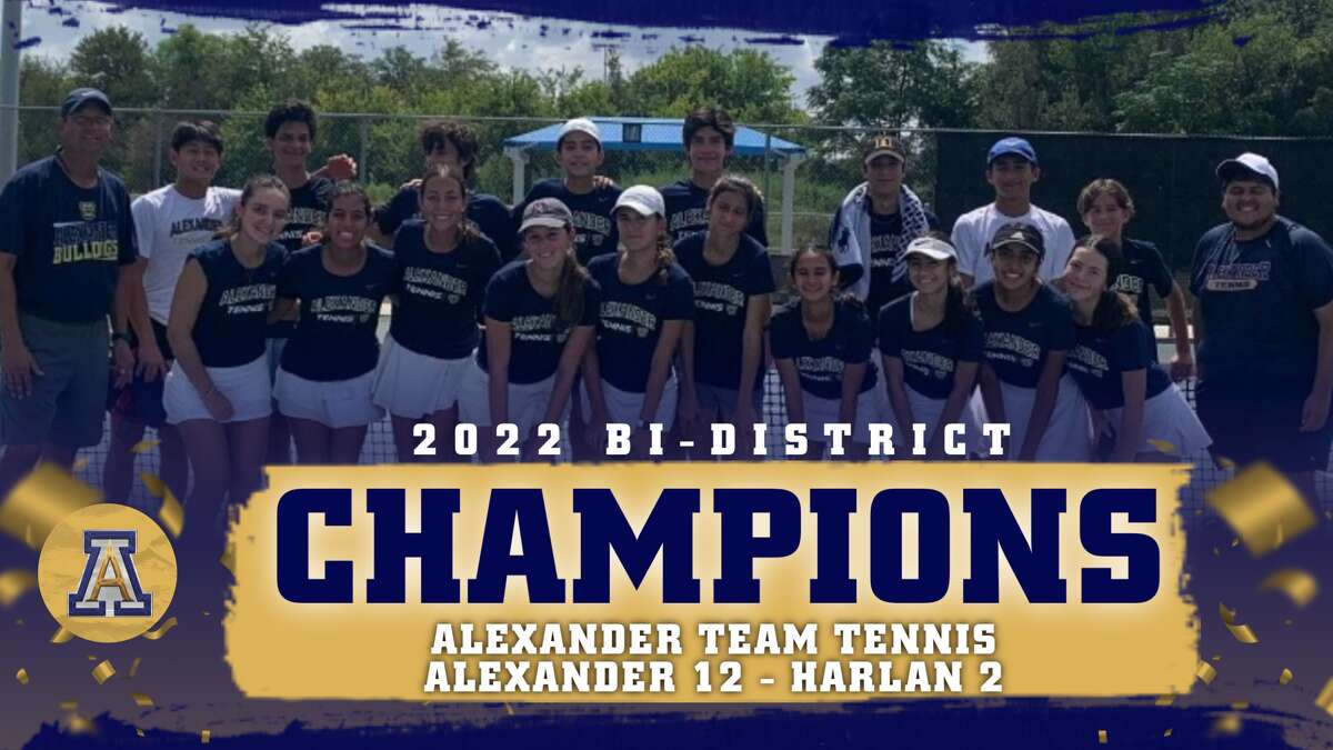 The Alexander team tennis team has now won the District and Bi-District Championship this year. 