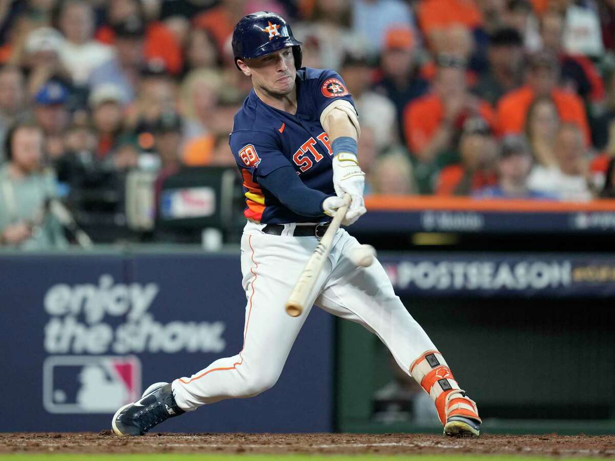 Astros present Bad Bunny with jersey after Minute Maid Park show