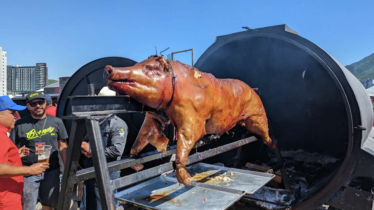 A whole hog was one of the offerings at Monterrey's BBQ Festival.