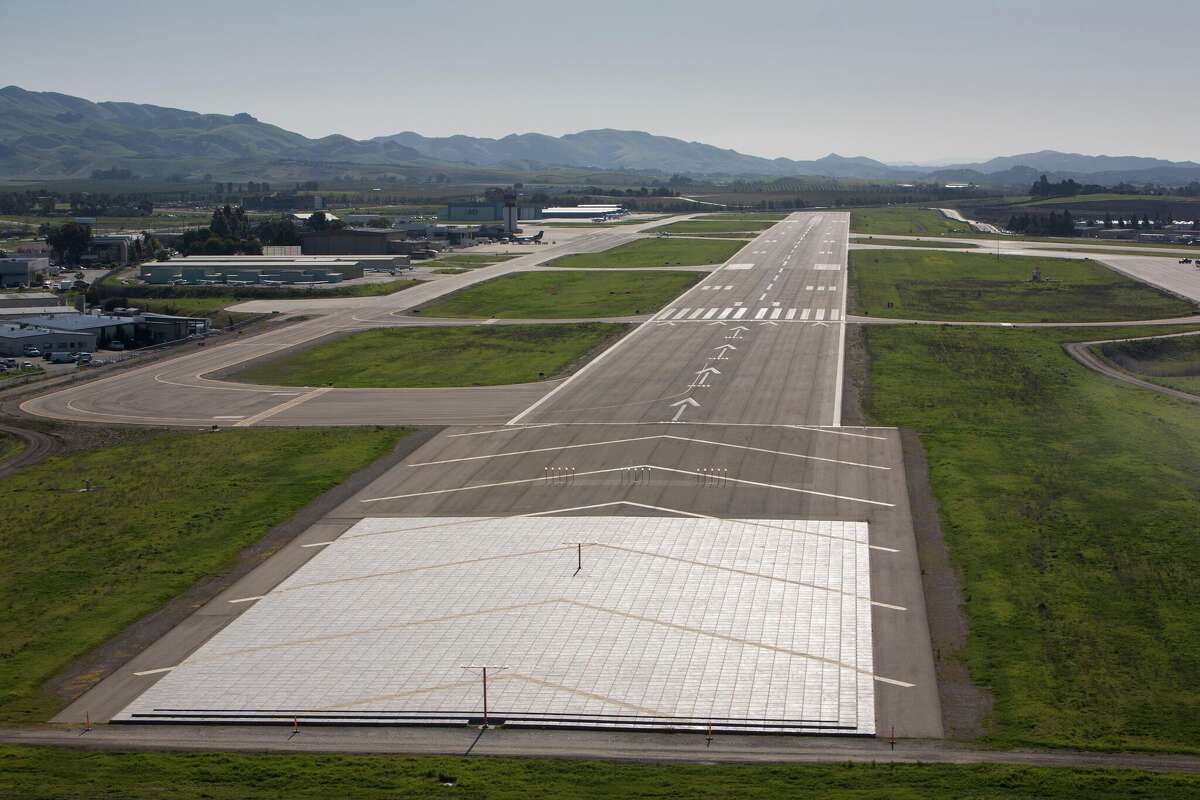 The main runway at San Luis Obispo Airport in California in February 2013.