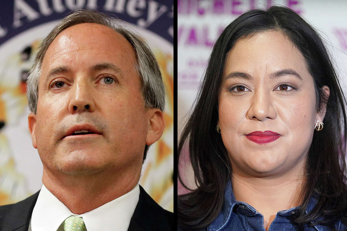Hardline conservative Texas Attorney General Ken Paxton, left, is facing the toughest re-election fight of his career in the general election this November, as he takes on Democrat and former ACLU attorney Rochelle Garza, right.