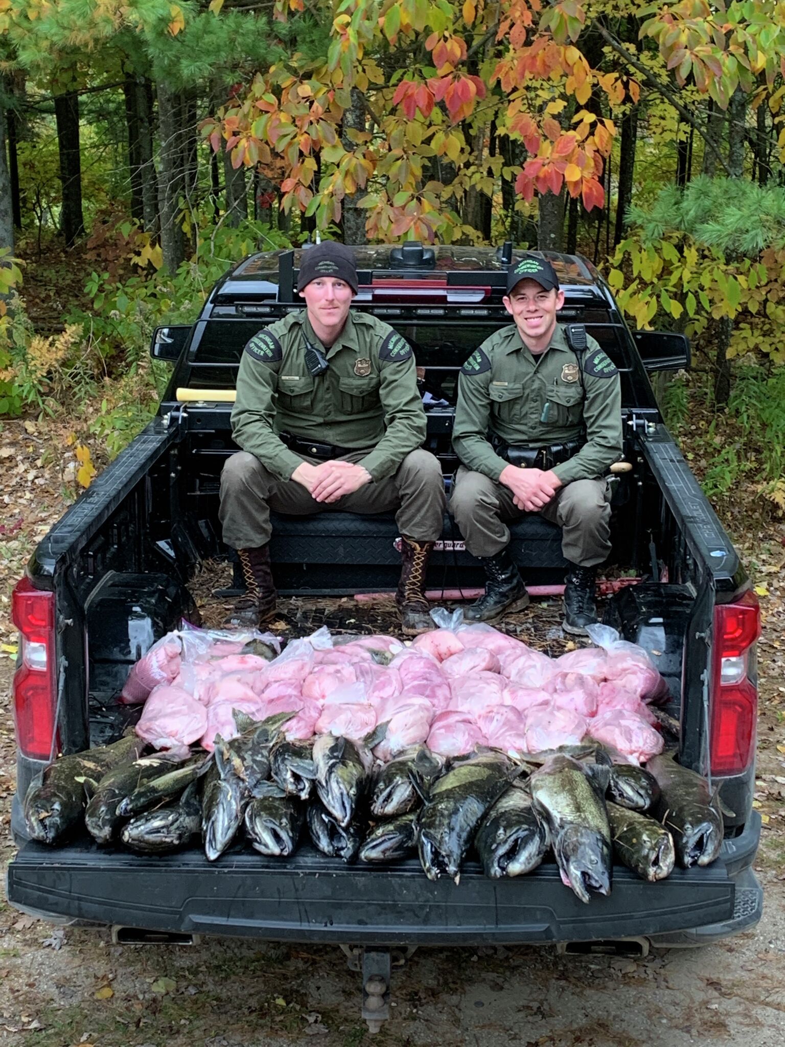 Michigan Department of Natural Resources give poachers' catch to