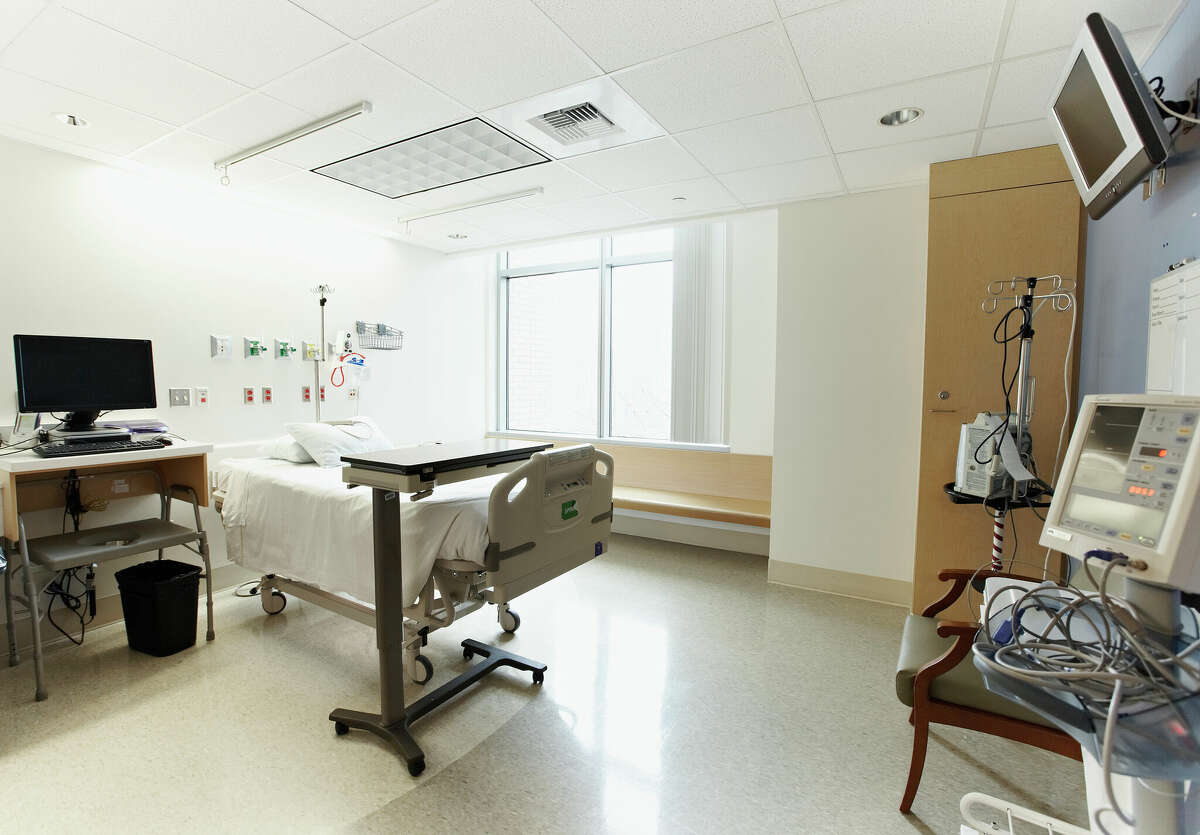 An empty hospital bed is seen in a file image. A viral TikTok shares the story of a Texas couple who had to wait for an expectant mother to get sick before delivering a stillborn child. 