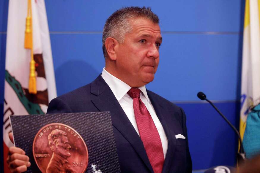 2022年10月5日，周三，旧金山警长马特·多西在警察总部的新闻发布会上表示，该市并没有进行毒品战争。