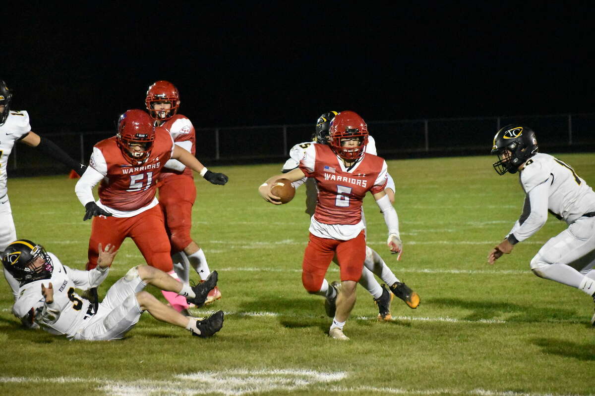 The Chippewa Hills Warriors couldn't keep up with Tri County, falling 52-14 to the Vikings.
