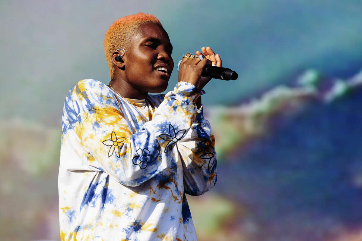 Arlo Parks performing on the Miller Lite stage during weekend two of the Austin City Limits Music Festival on Friday, October 14.  