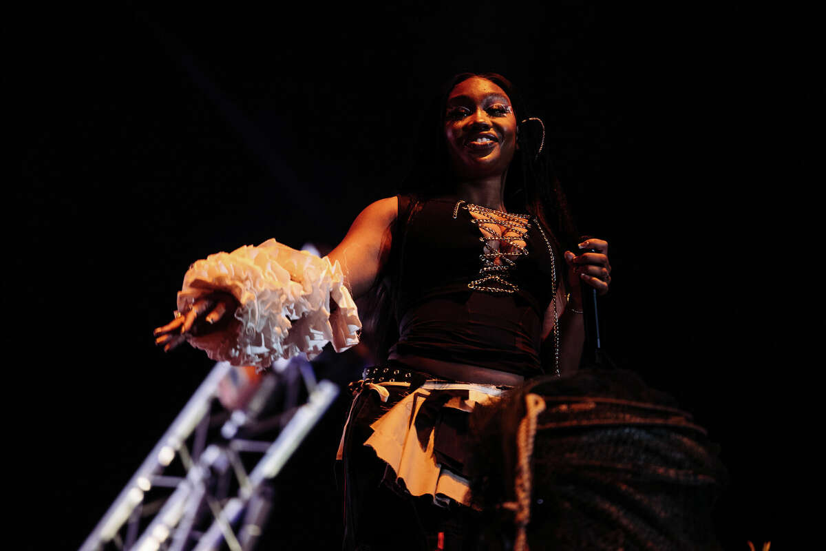 SZA performing on the Honda stage during weekend two of the Austin City Limits Music Festival on Friday, October 14.