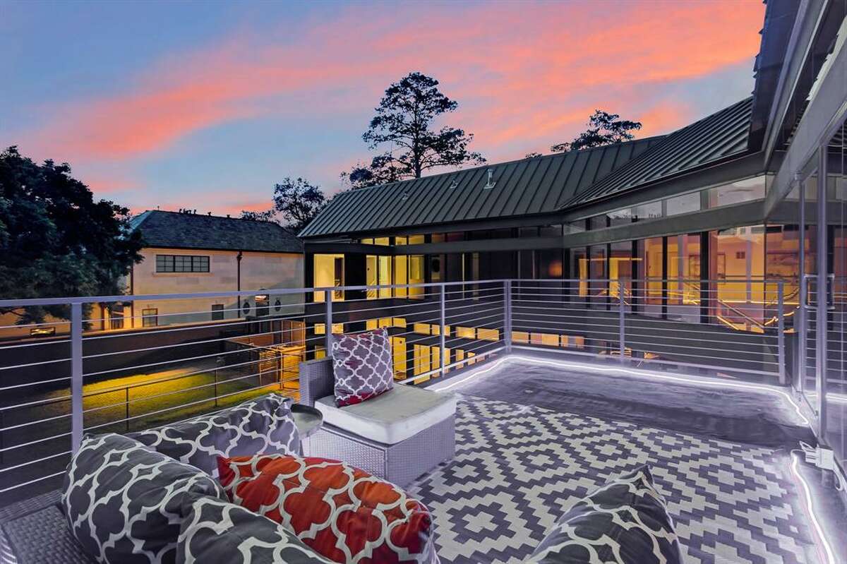 The second floor balcony overlooks the pool