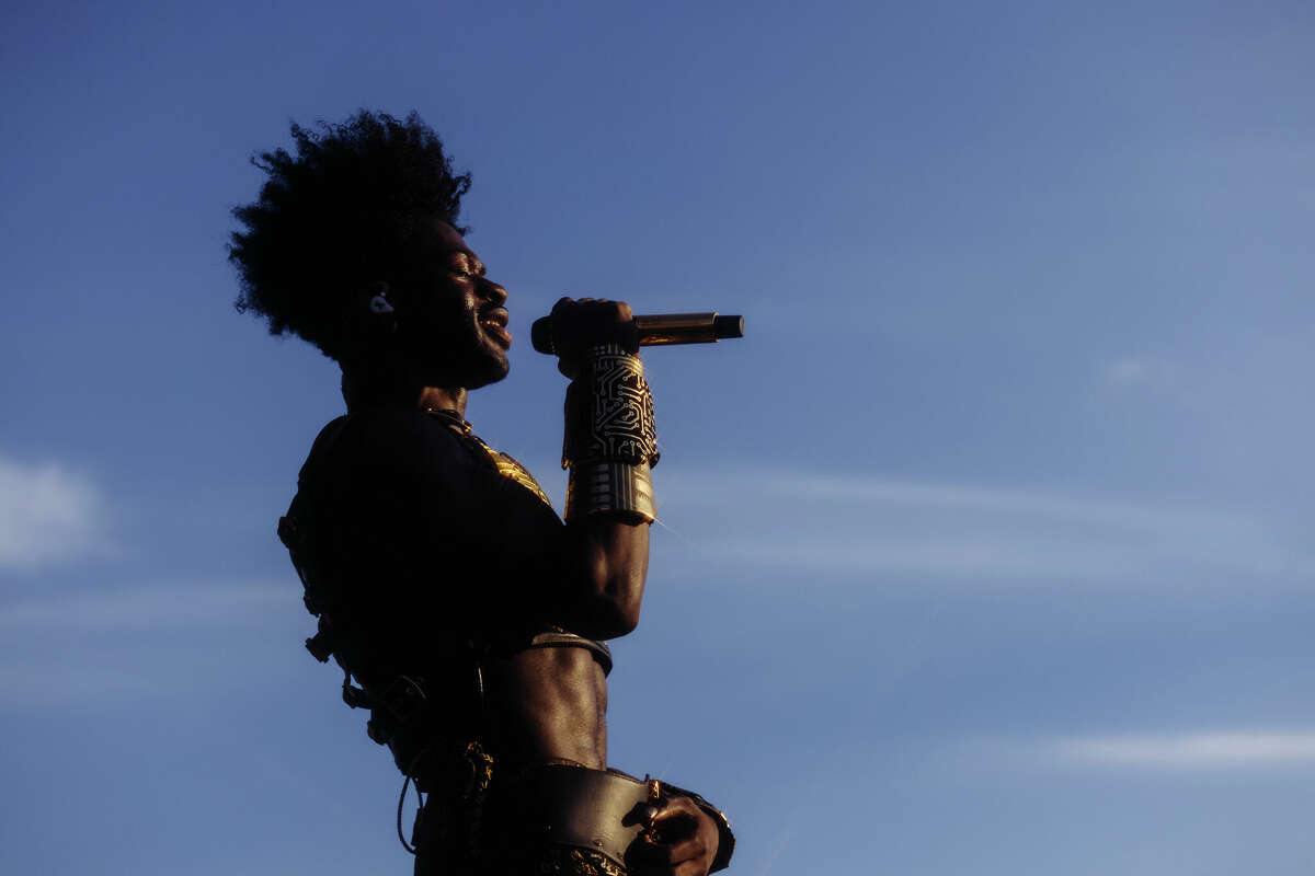 Lil Nas X performing on the American Express stage during weekend two of the Austin City Limits Music Festival on Saturday, October 15.