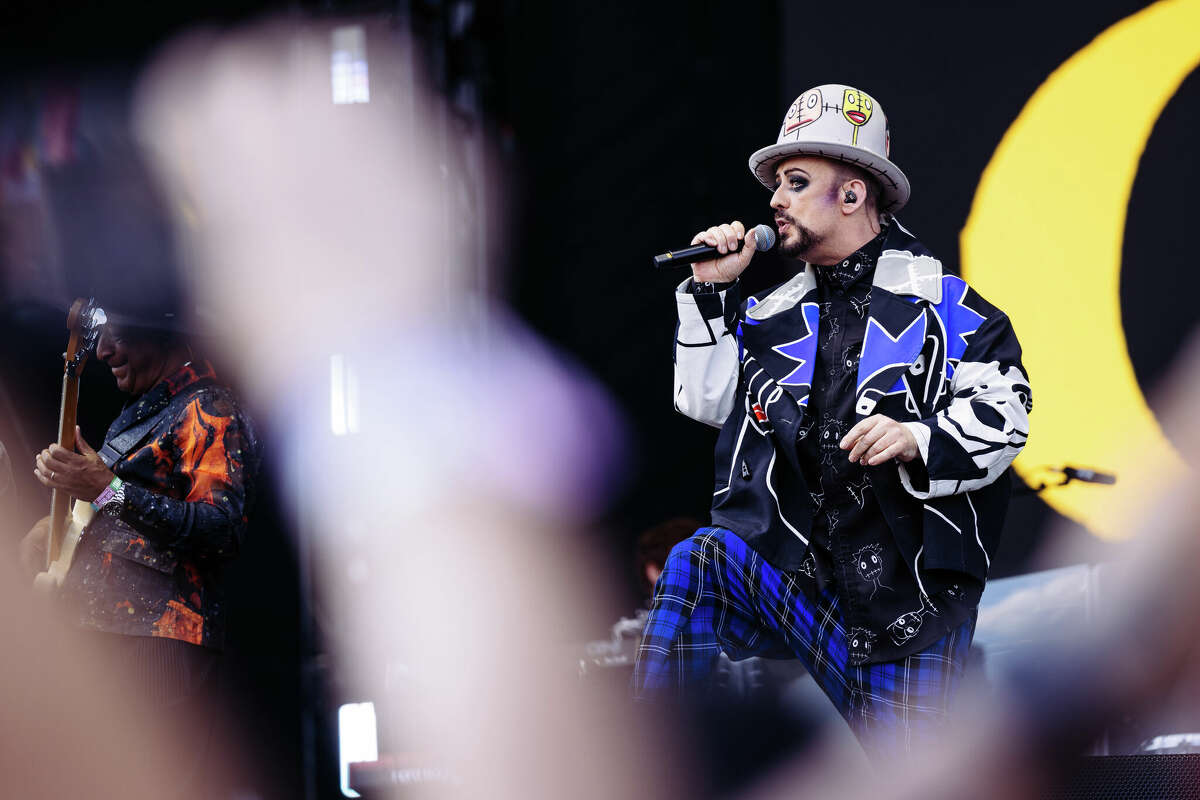 Boy George & Culture Club performing on the Honda stage during weekend two of the Austin City Limits Music Festival on Saturday, October 15.