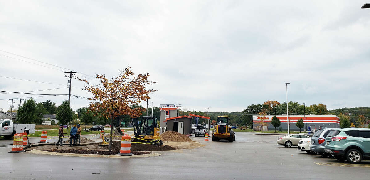 Construction is ongoing at 15 Caberfae Hwy., in Manistee Township where a Biggby Coffee intends to be opened. 