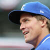 Kansas City Royals Zack Greinke and wife Emily Greinke share a