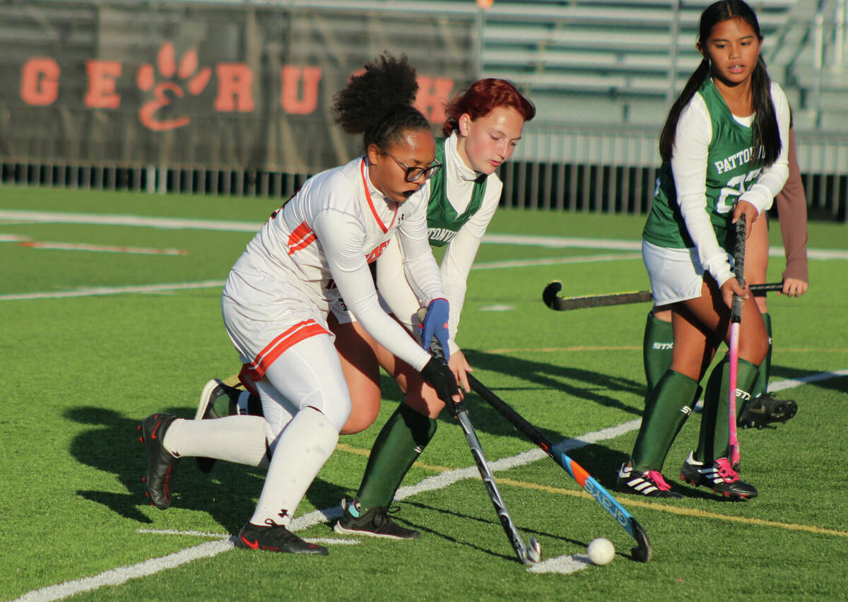 Tehani Johnson fights for possession against Pattonville in the Tigers 4-0 win on Monday inside the District 7 Sports Complex. Johnson finished with one goal. 