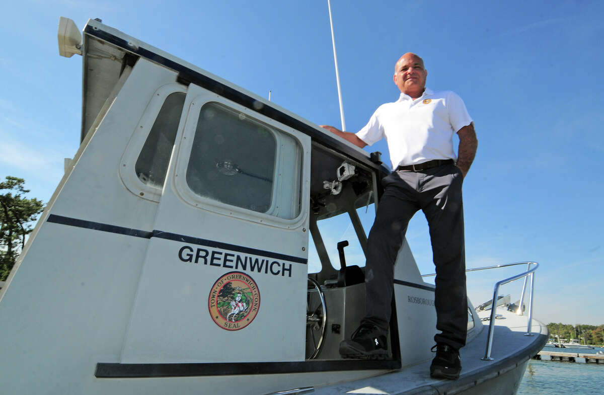 Greenwich's new harbormaster, Paul Cappiali, hits the water